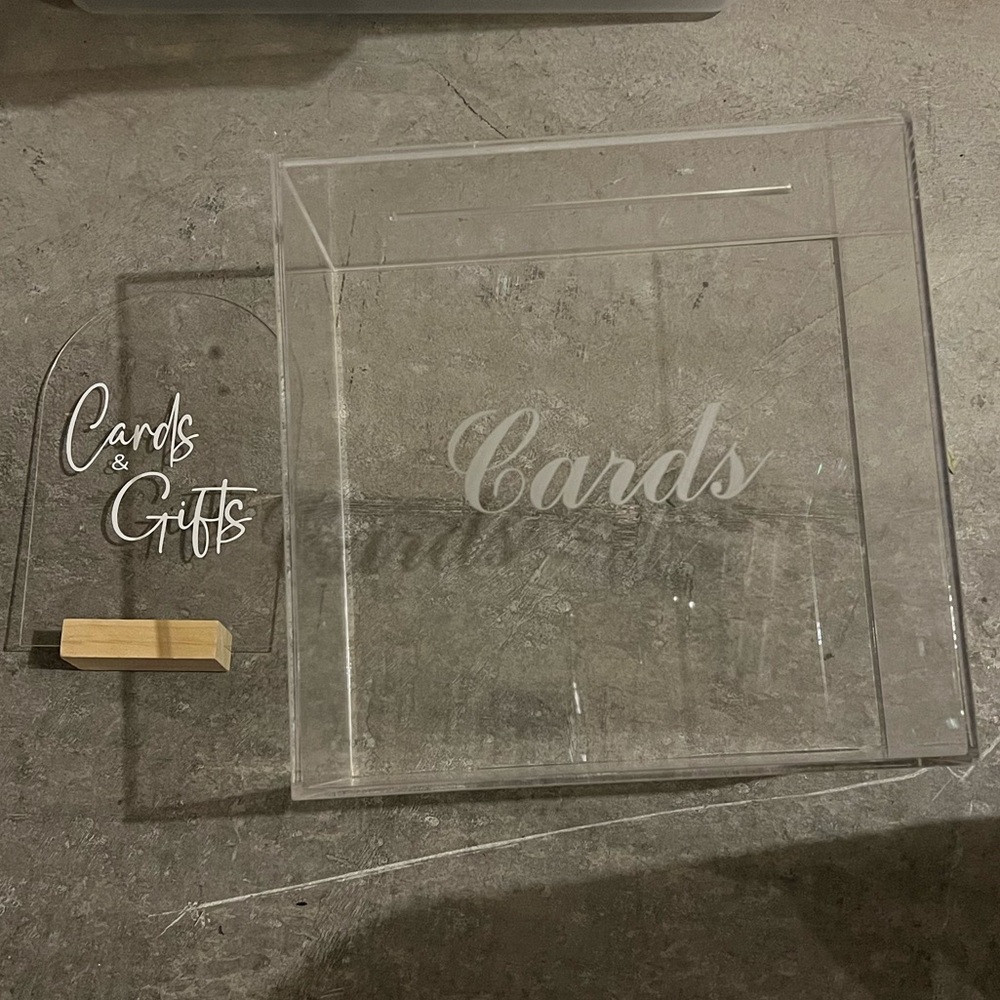 Clear Acrylic Card Box